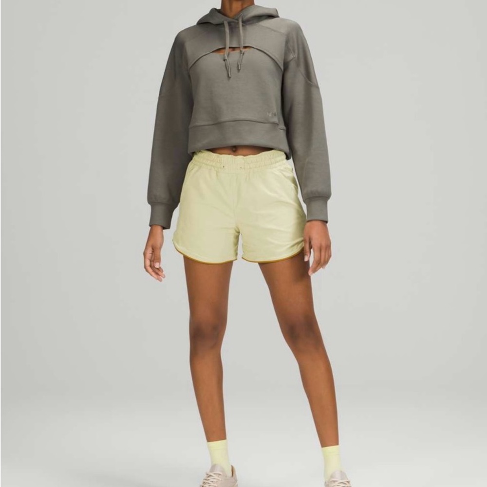 lululemon light khaki green Cropped Hoodie